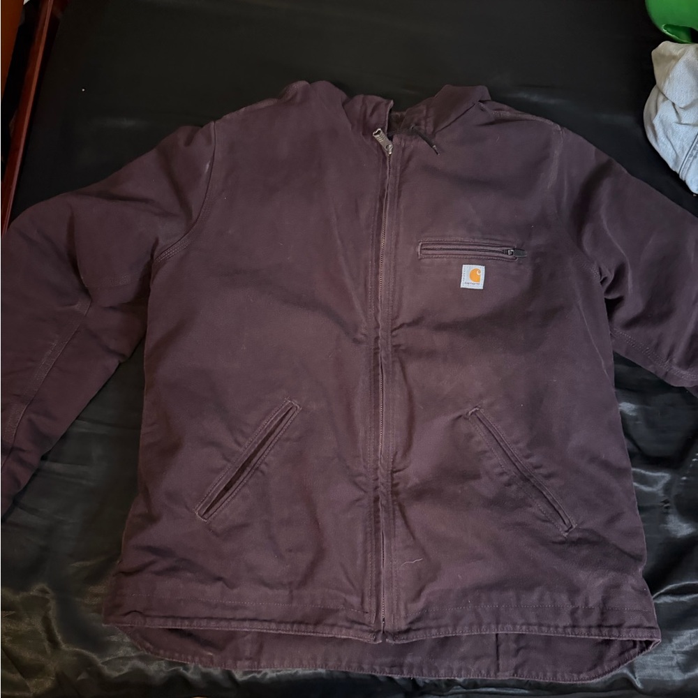 Vintage Carhartt Men's Maroon Jacket